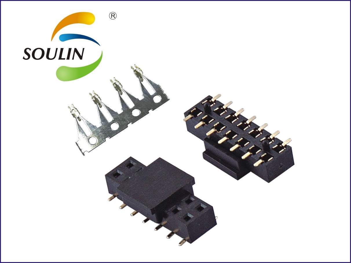 2.0mm pitch female header dual row single plastic SMT H2.8 Utype with column
